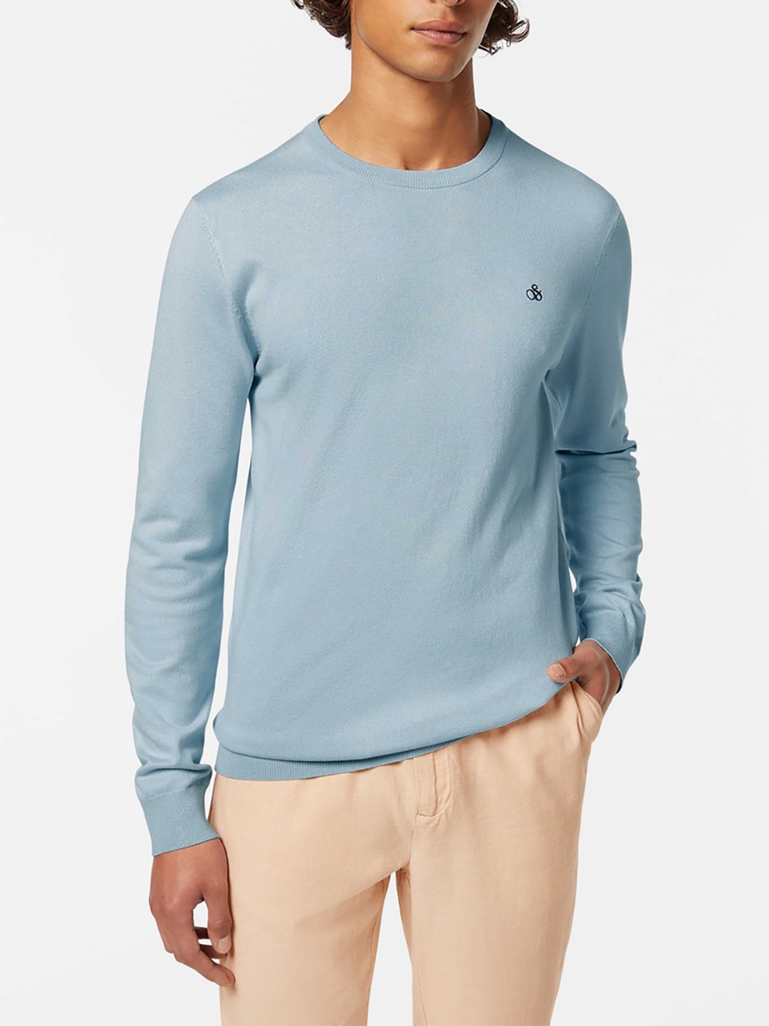 Scotch & Soda Crewneck Pullover in Shirting Blue | Buster McGee