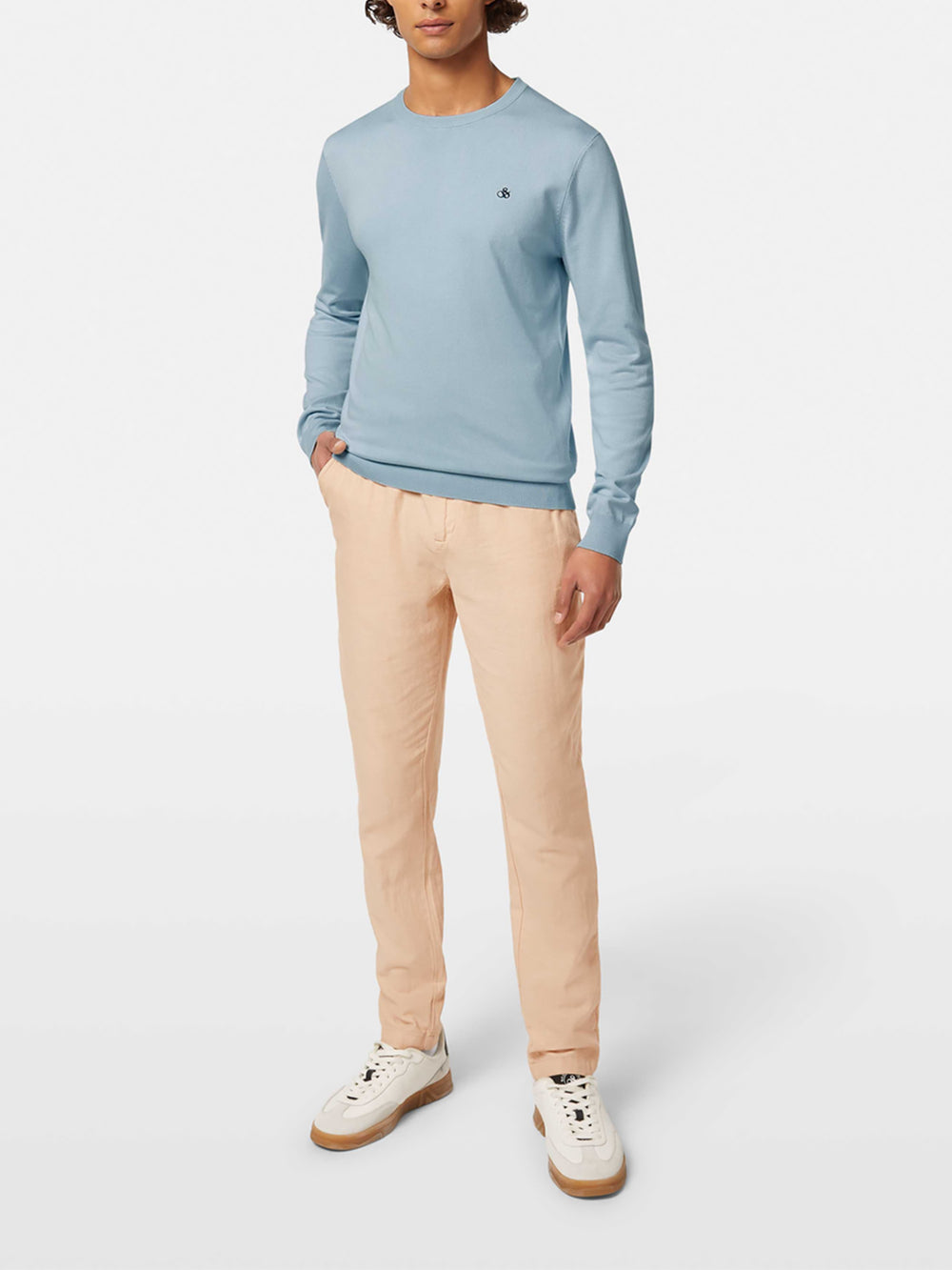 Scotch & Soda Crewneck Pullover in Shirting Blue | Buster McGee