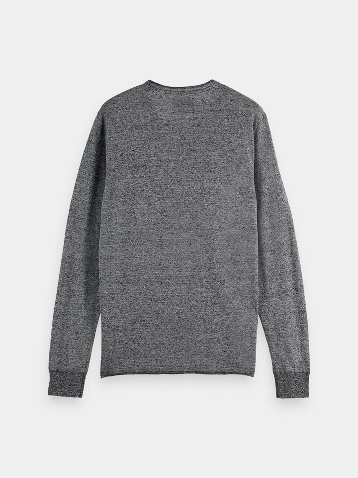 Scotch & Soda Linen Blend Pullover Washed Black | Buster McGee