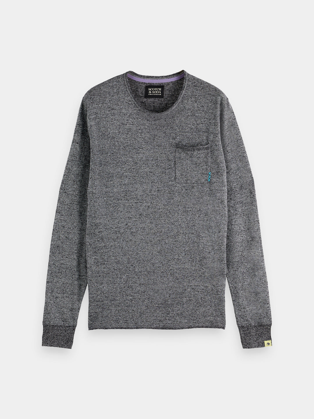 Scotch & Soda Linen Blend Pullover Washed Black | Buster McGee