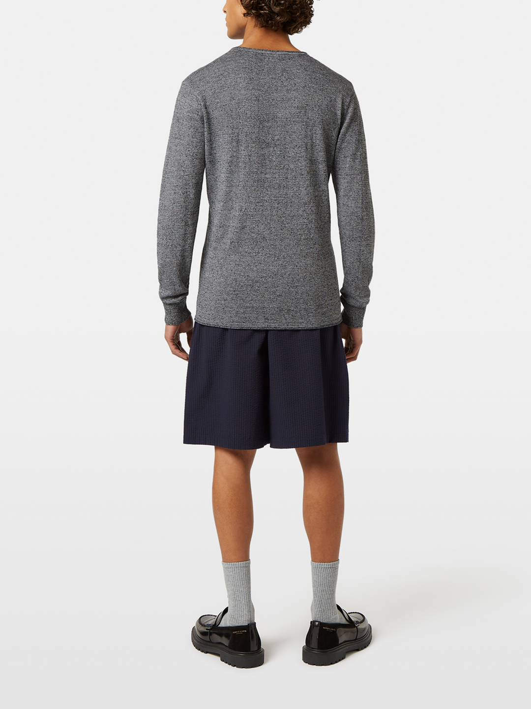 Scotch & Soda Linen Blend Pullover Washed Black | Buster McGee