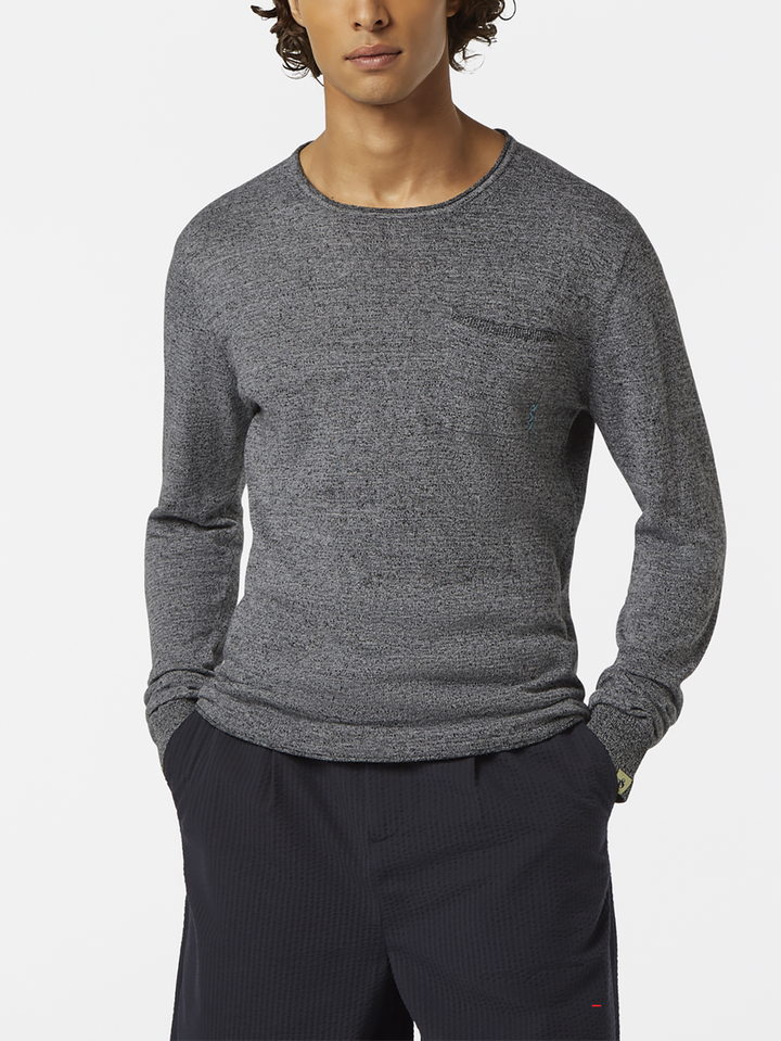 Scotch & Soda Linen Blend Pullover Washed Black | Buster McGee