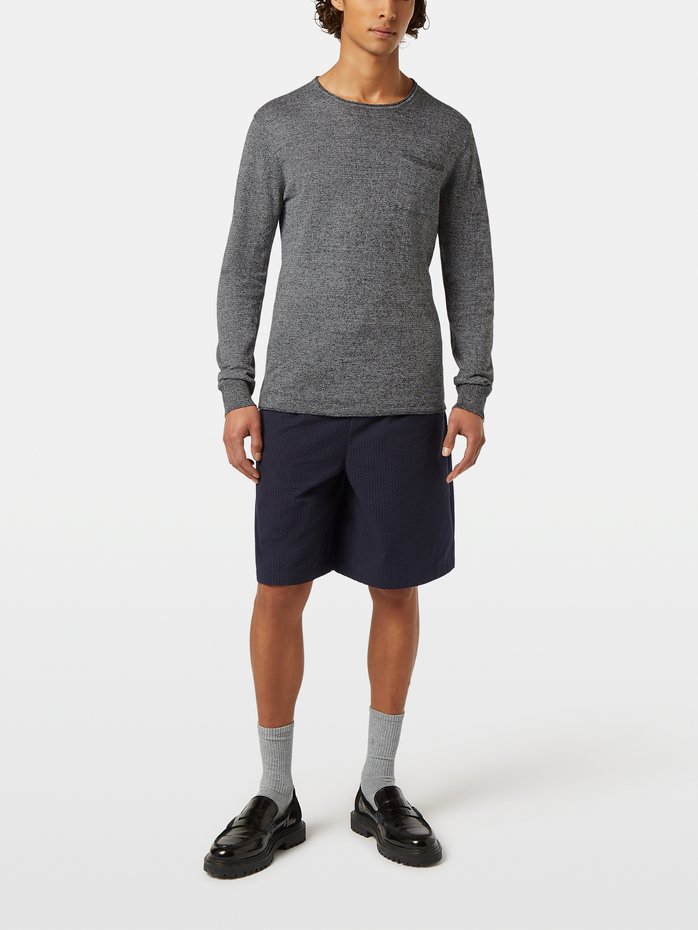 Scotch & Soda Linen Blend Pullover Washed Black | Buster McGee