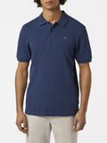 Scotch & Soda Logo Pique Polo Shirt in Atlantic Blue | Buster McGee