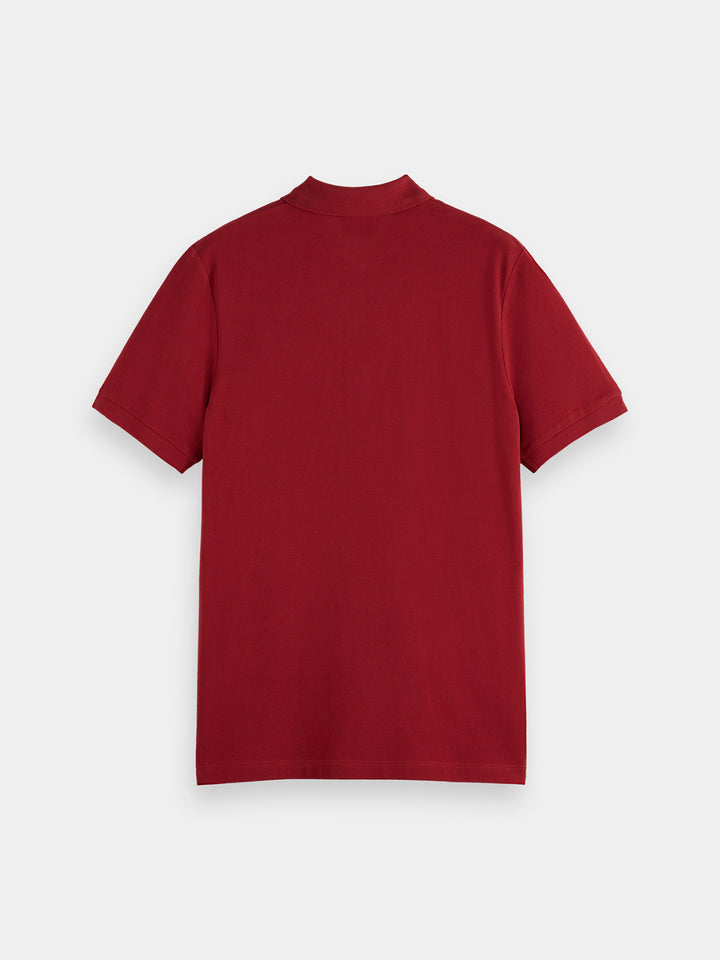Scotch & Soda Logo Pique Polo Shirt in Roadside Red | Buster McGee