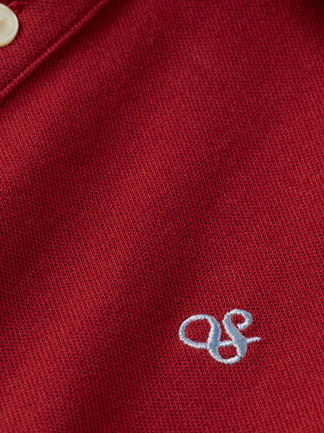 Scotch & Soda Logo Pique Polo Shirt in Roadside Red | Buster McGee