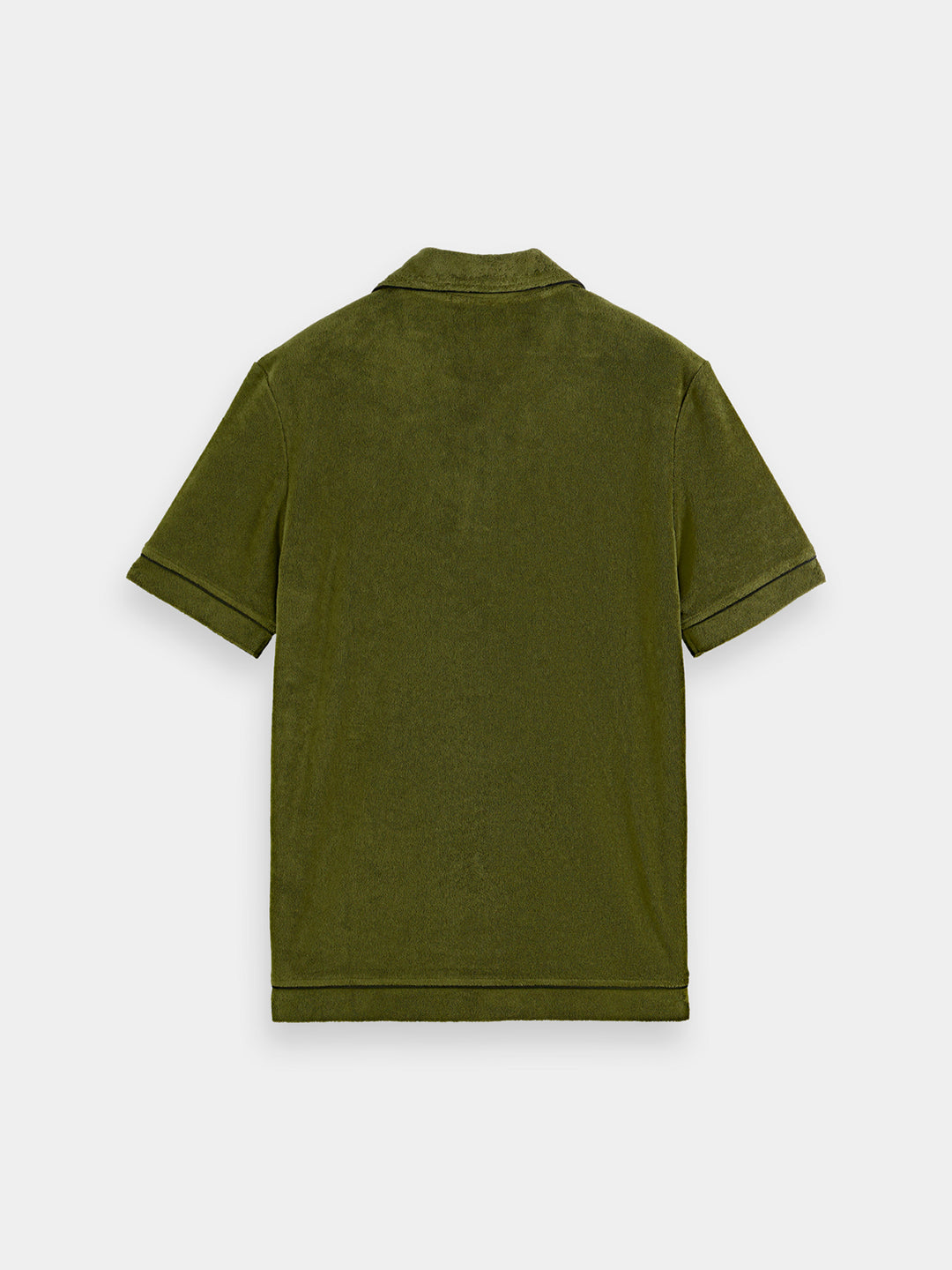 Scotch & Soda Relaxed Fit Towelling Polo Shirt in Army | Buster McGee
