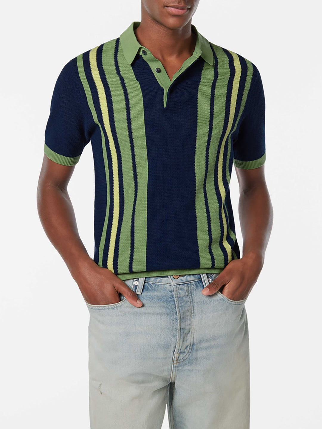 Scotch & Soda Structured Knitted Polo in Atlantic Blue | Buster McGee