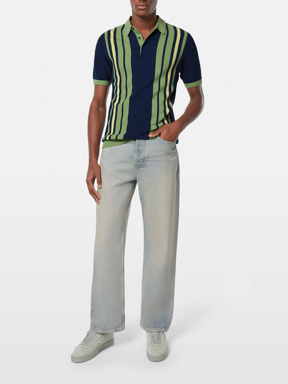 Scotch & Soda Structured Knitted Polo in Atlantic Blue | Buster McGee