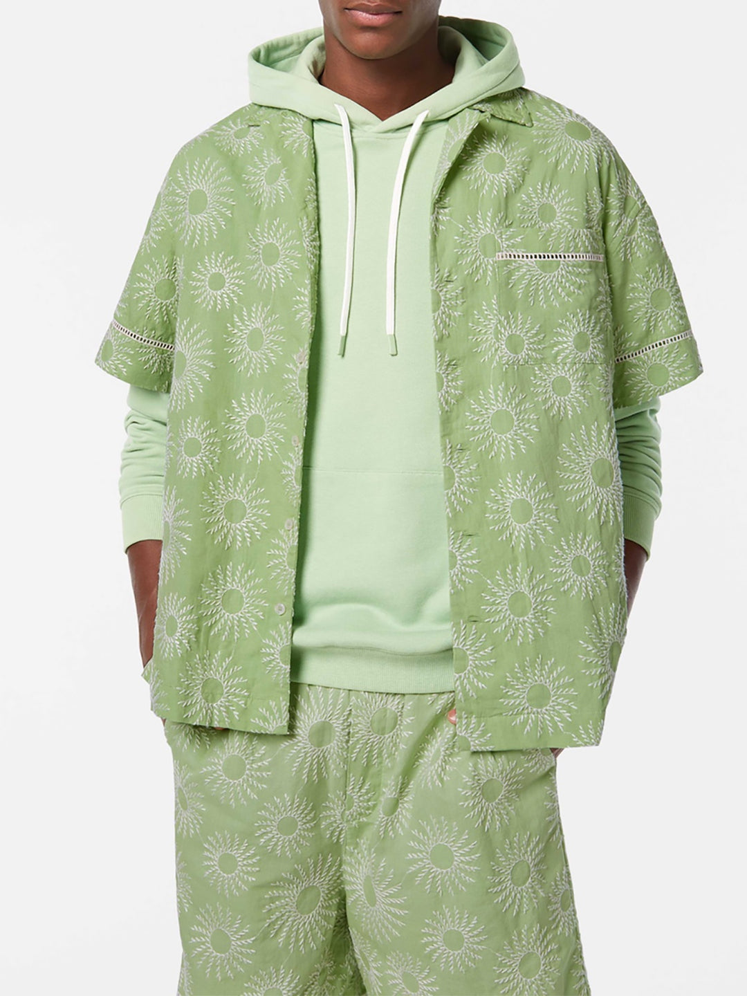 Scotch & Soda Embroidered SS Shirt in Pistachio | Buster McGee