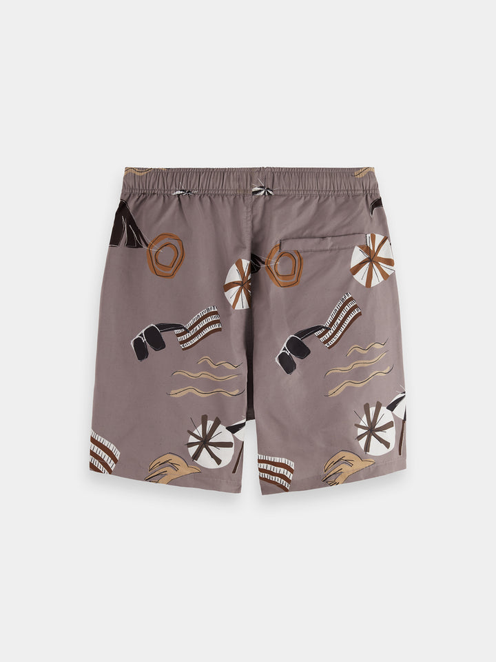 Scotch & Soda Printed Swim Short in Cutout Beach AOP | Buster McGee