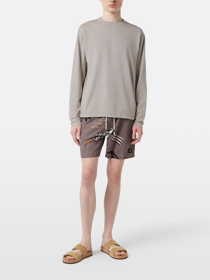 Scotch & Soda Printed Swim Short in Cutout Beach AOP | Buster McGee