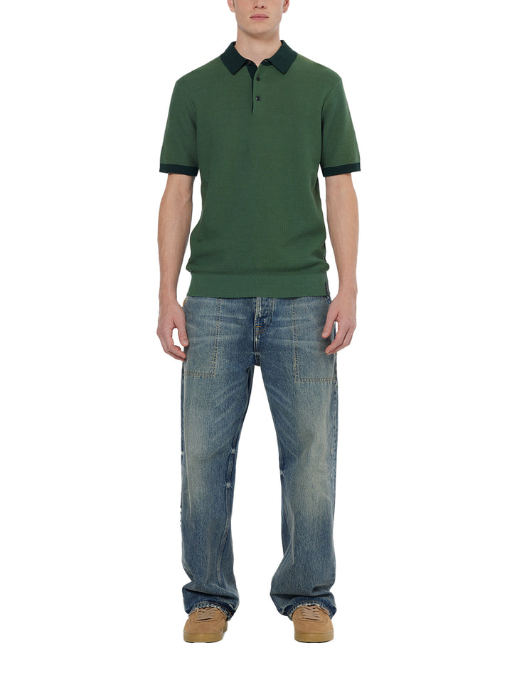 Scotch & Soda Structured Knitted Polo in Sage Green | Buster McGee