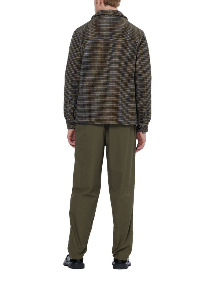 Wool-Blend Regular Fit Jacket Black Spring Blue Check | Buster McGee