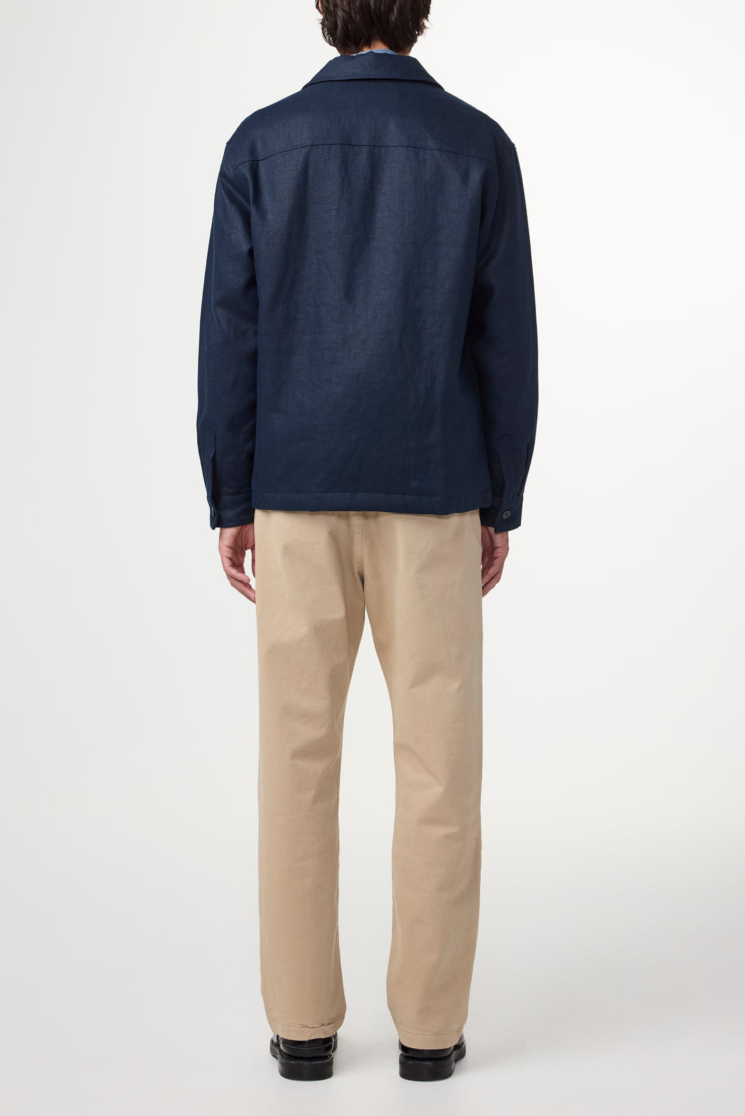 NN07 Cafu 1454 Linen Jacket in Navy Blue | Buster McGee