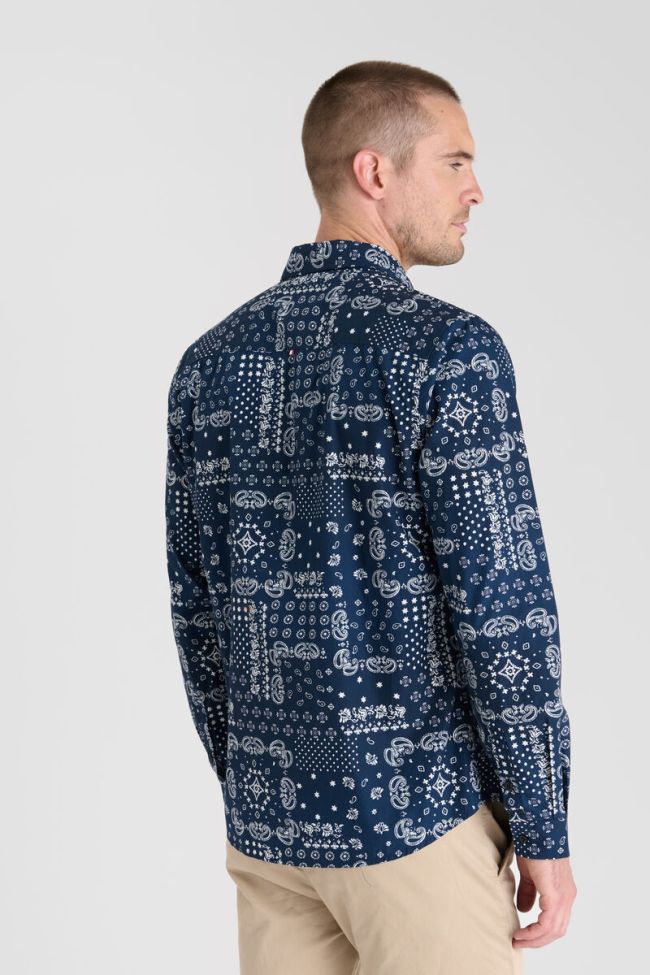 Credo Paisley Longsleeve Shirt in Peacoat | Buster McGee