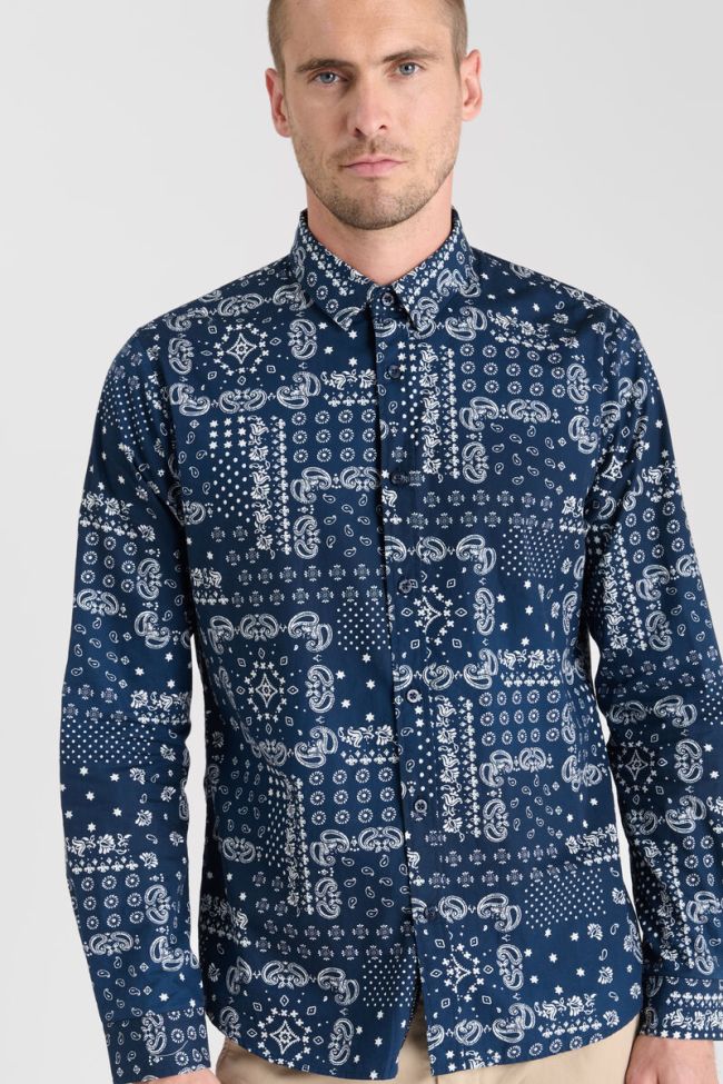 Credo Paisley Longsleeve Shirt in Peacoat | Buster McGee