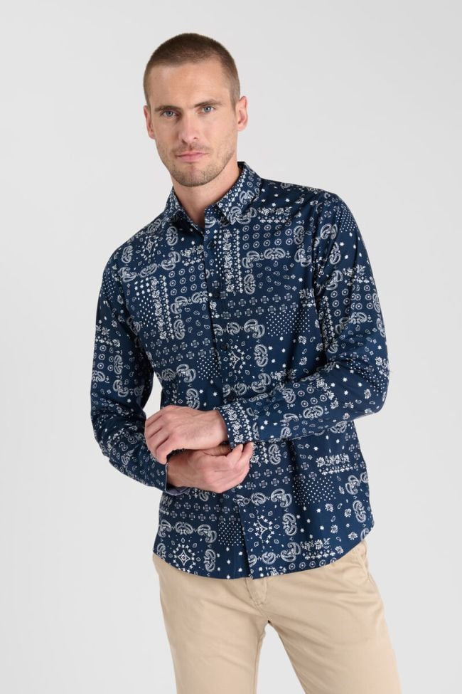 Credo Paisley Longsleeve Shirt in Peacoat | Buster McGee
