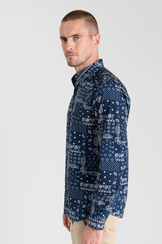 Credo Paisley Longsleeve Shirt in Peacoat | Buster McGee