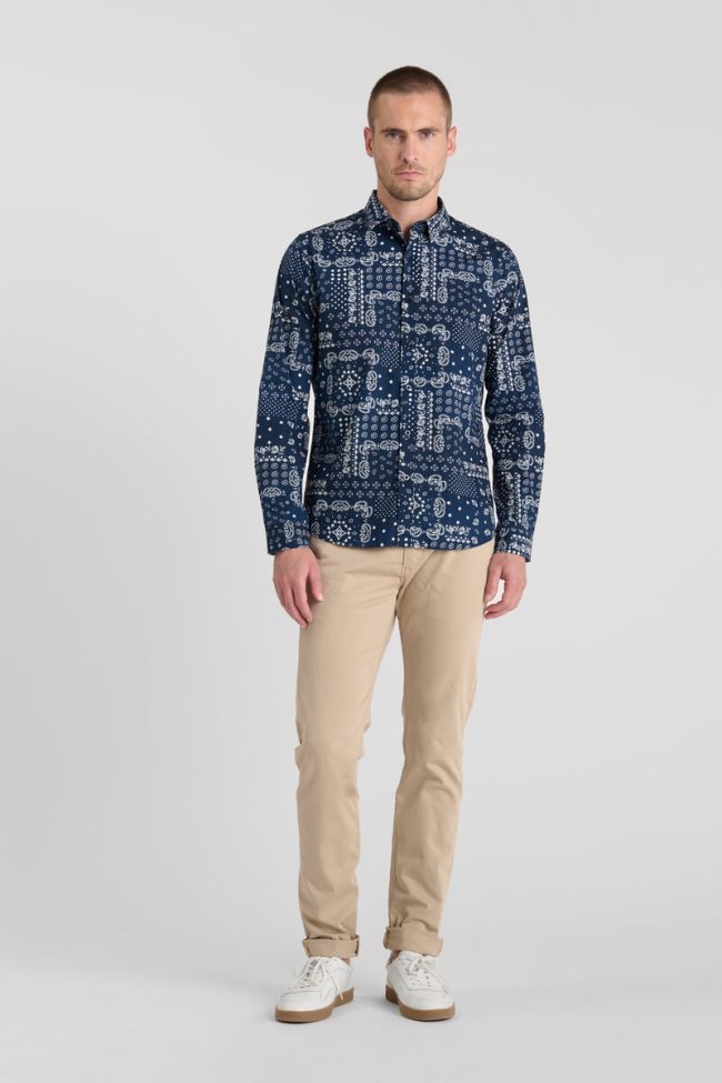 Credo Paisley Longsleeve Shirt in Peacoat | Buster McGee