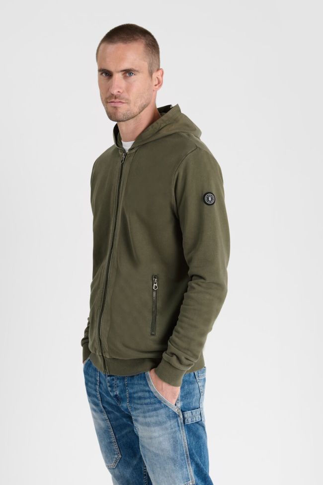 Le Temps des Cerises Refa Hooded Sweatshirt in Khaki | Buster McGee