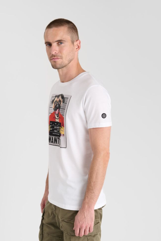 Le Temps des Cerises Renaud Printed Tee in White | Buster McGee