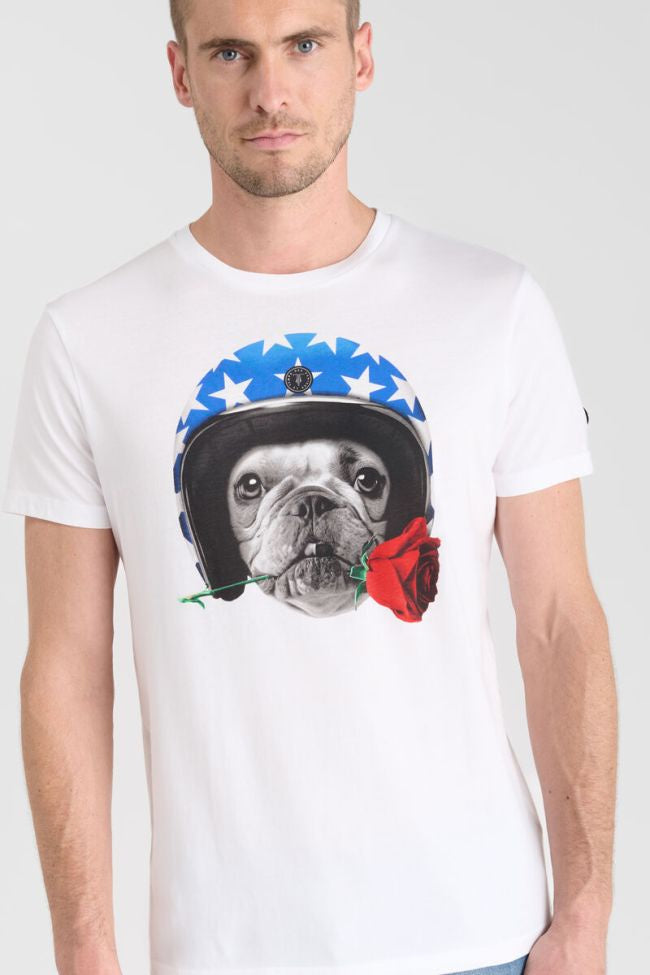 Le Temps des Cerises Soline Printed Tee in White | Buster McGee