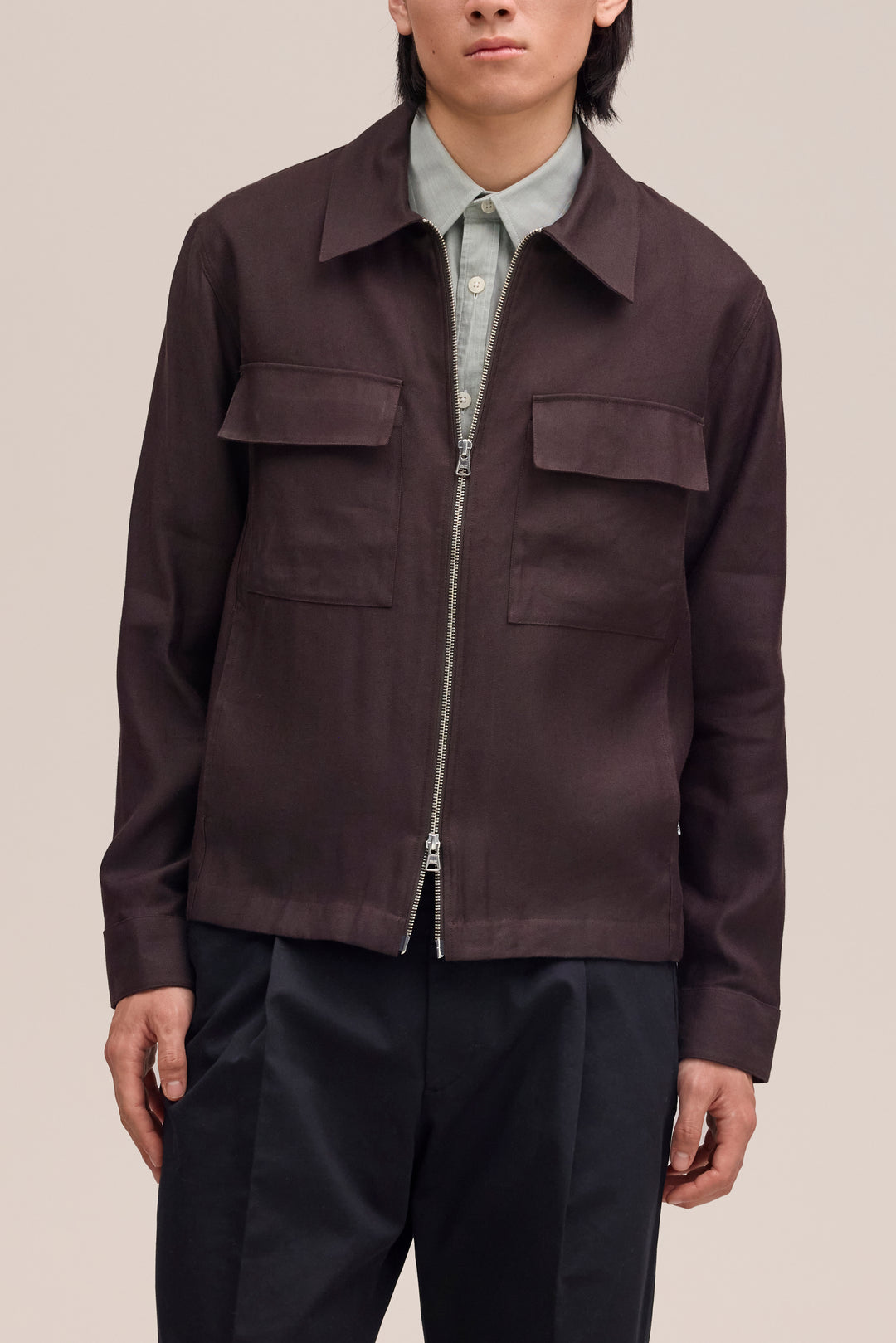 NN07 Alban 1808 Hybrid Jacket in Deep Truffle