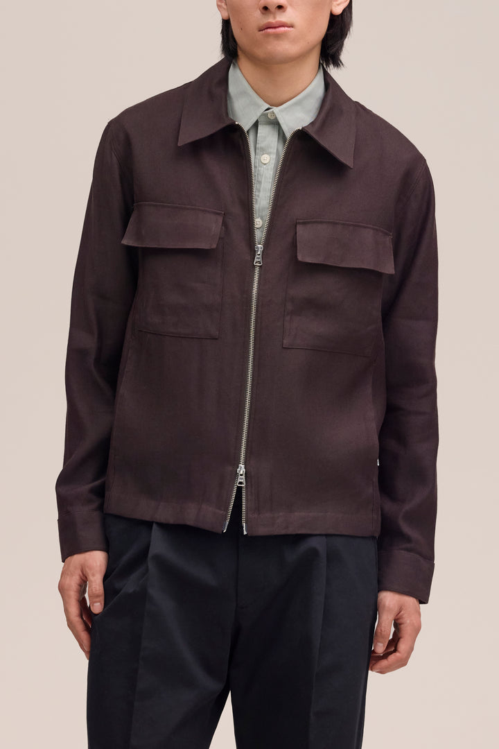 NN07 Alban 1808 Hybrid Jacket in Deep Truffle