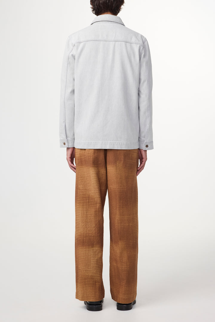 NN07 Ollie 1882 Overshirt in Light Grey Denim | Buster McGee