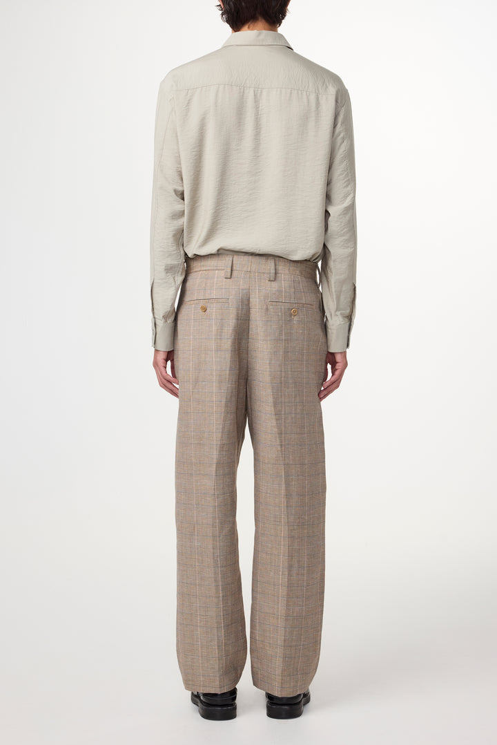 NN07 Paw 1918 Relaxed Fit Pant in Brown Check