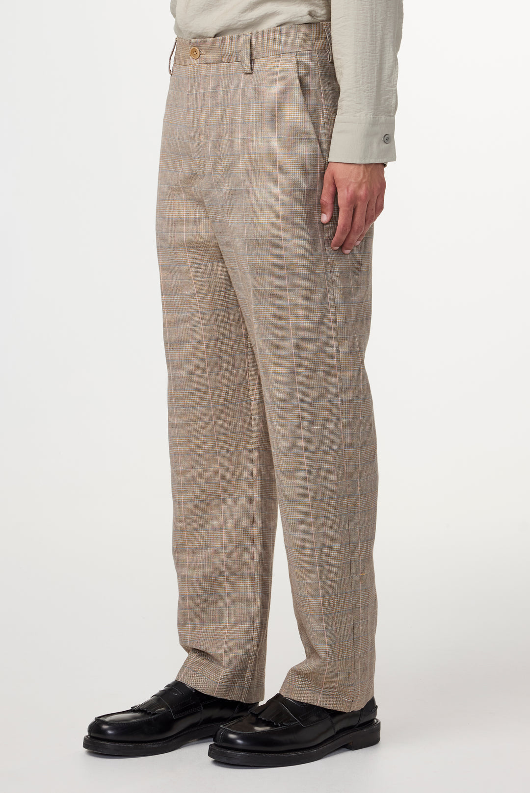 NN07 Paw 1918 Relaxed Fit Pant in Brown Check