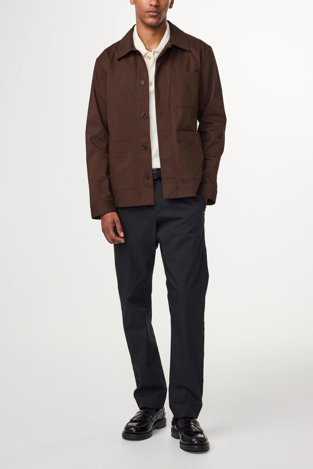NN07 Olav 1920 Hybrid Jacket in Demitasse | Buster McGee