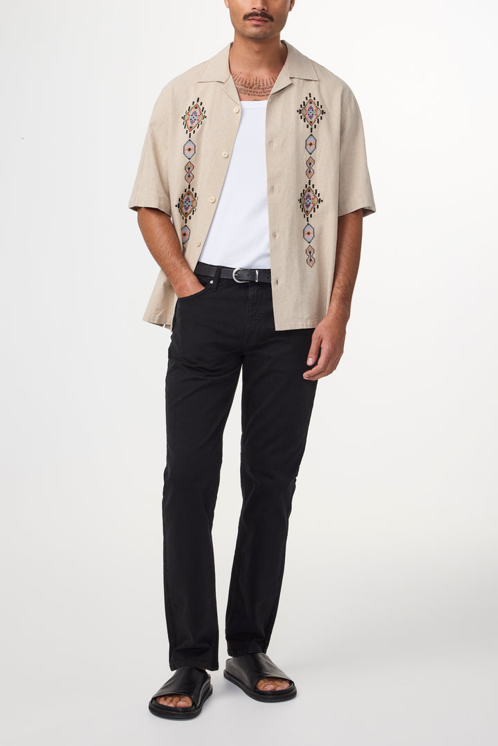 NN07 Ole SS Shirt 5396 in Oatmeal | Buster McGee