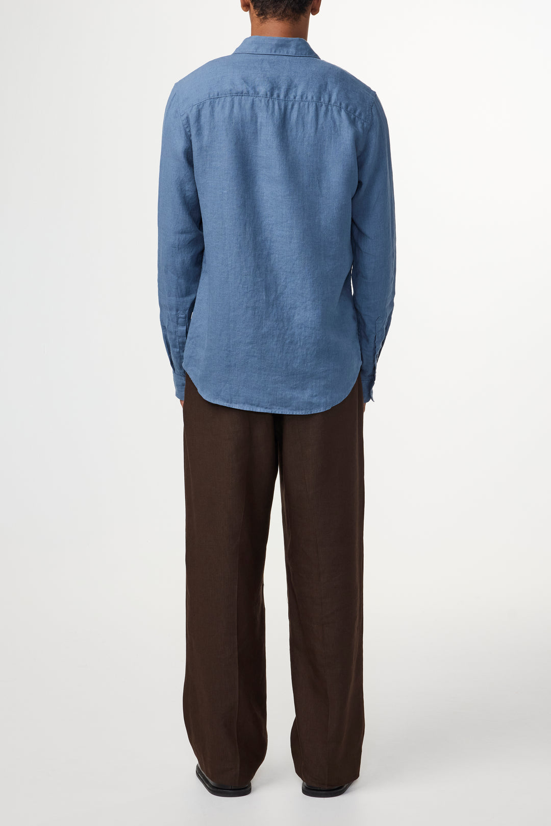NN07 Enzo 5708 Long sleeve Linen Shirt in Bering Sea | Buster McGee