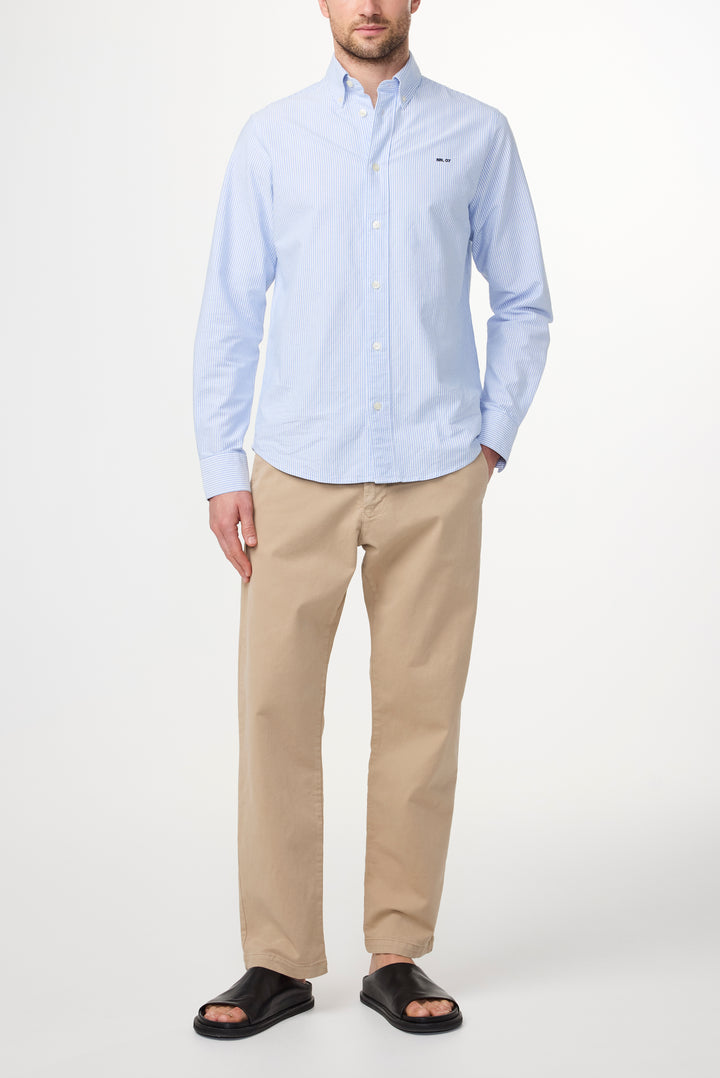 NN07 Colby BD 5910 Longsleeve Shirt in Blue Stripe | Buster McGee