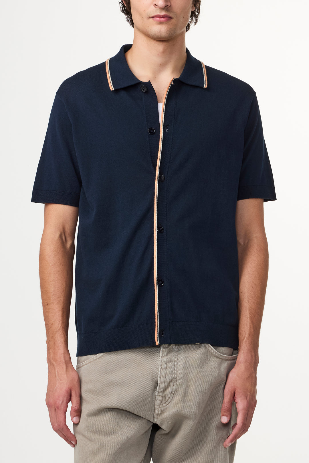 NN07 Nolan 6561 SS Knitted Polo in Navy Blue