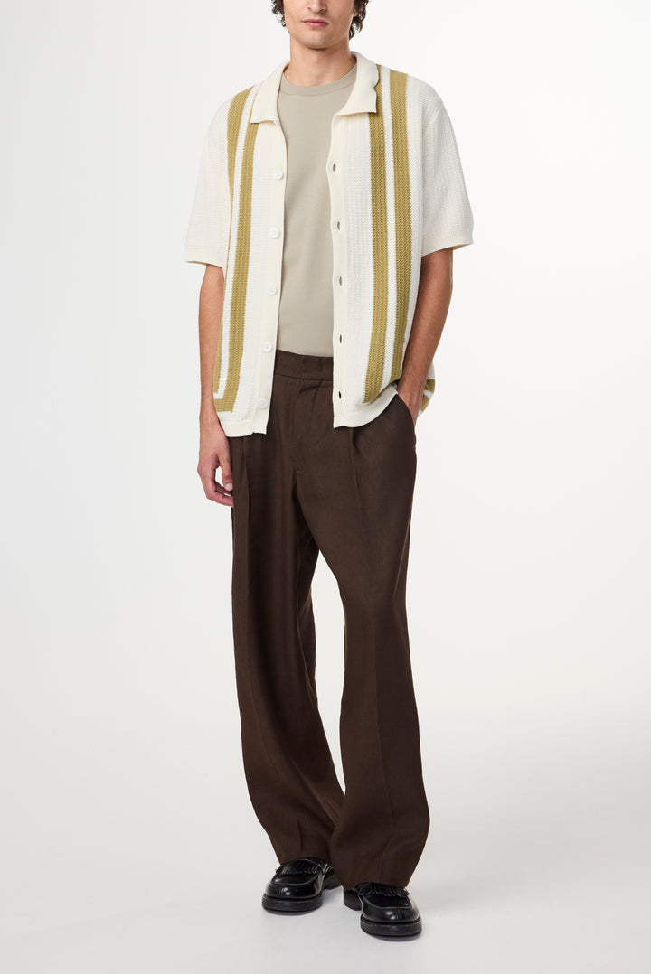NN07 Ares 6636 Knitted Shirt in Ivory | Buster McGee