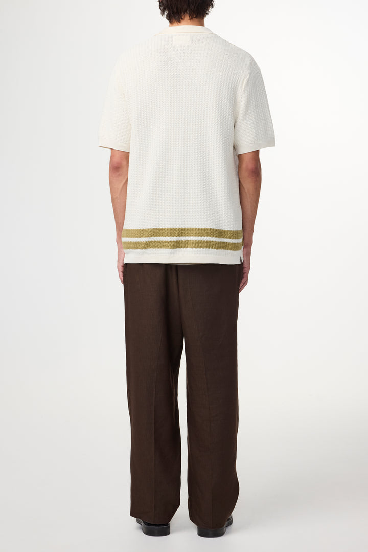 NN07 Ares 6636 Knitted Shirt in Ivory | Buster McGee
