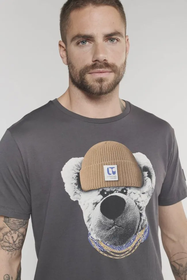 Le Temps des Cerises Astor Printed Tee in Metal | Buster McGee