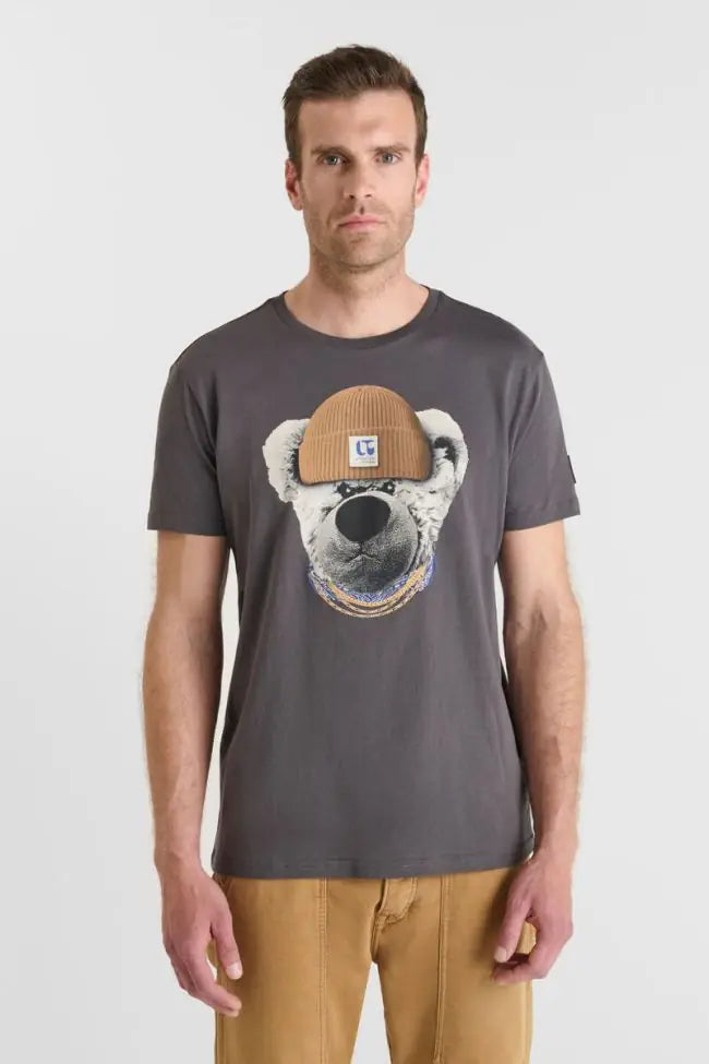 Le Temps des Cerises Astor Printed Tee in Metal | Buster McGee