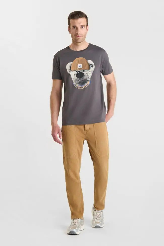 Le Temps des Cerises Astor Printed Tee in Metal | Buster McGee