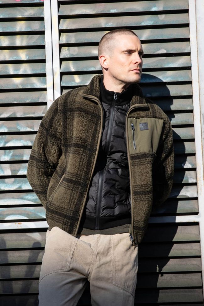 Le Temps des Cerises Ceral Checked Fleece Jacket Dusty | Buster McGee