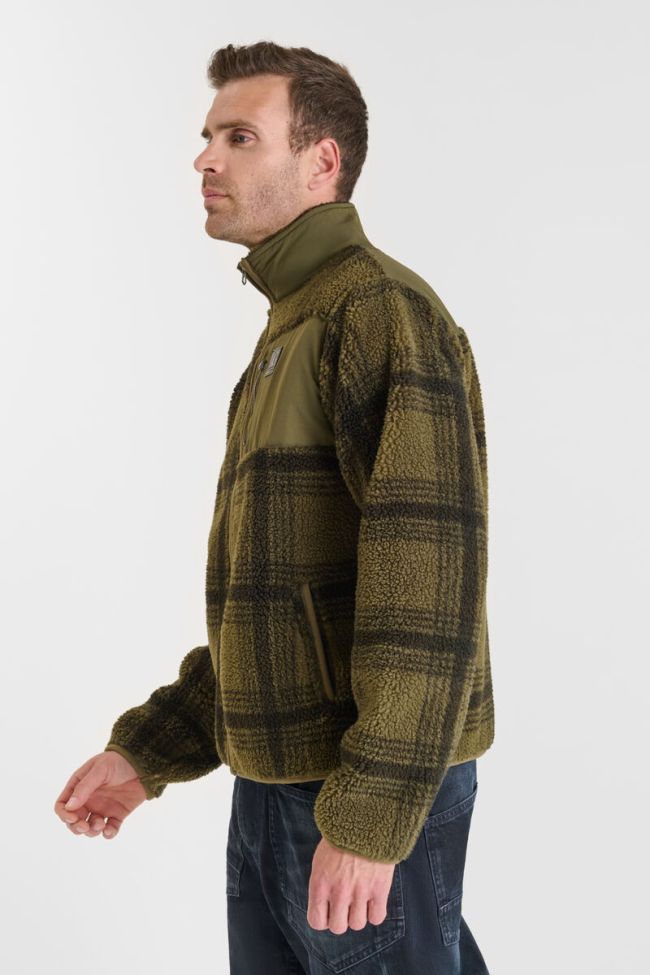 Le Temps des Cerises Ceral Checked Fleece Jacket Dusty | Buster McGee