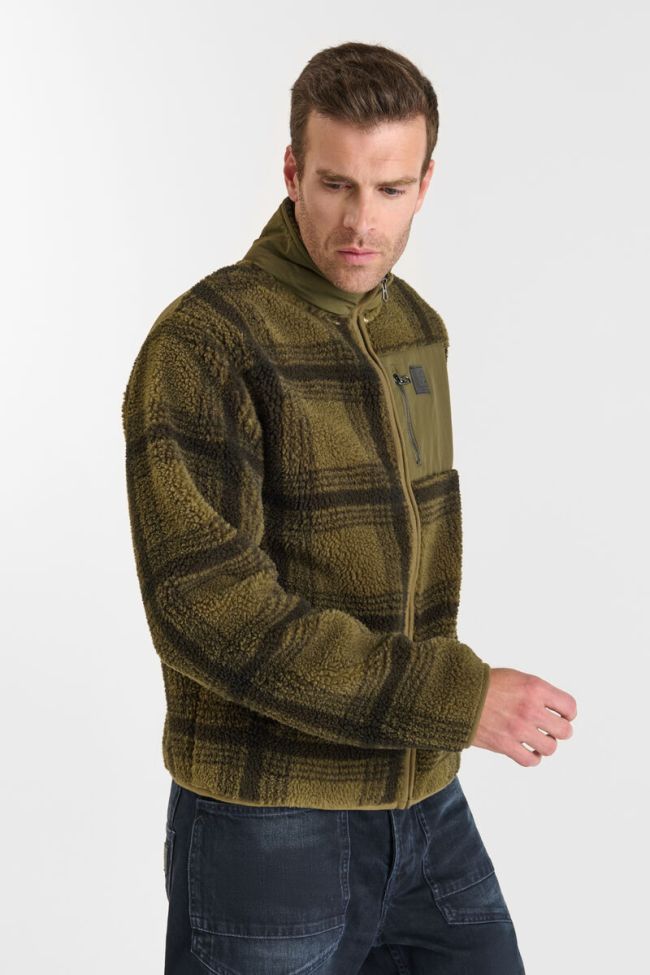 Le Temps des Cerises Ceral Checked Fleece Jacket Dusty | Buster McGee