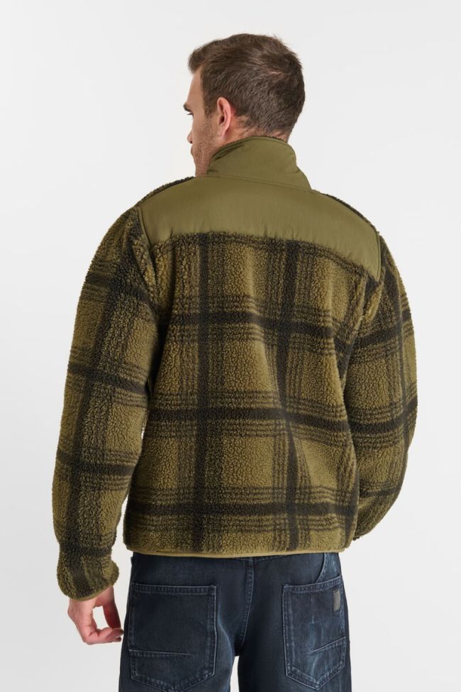 Ceral Checked Fleece Jacket in Dusty