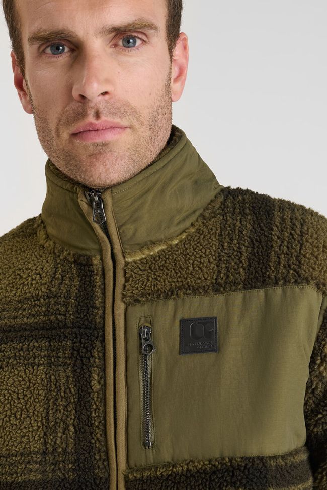 Le Temps des Cerises Ceral Checked Fleece Jacket Dusty | Buster McGee