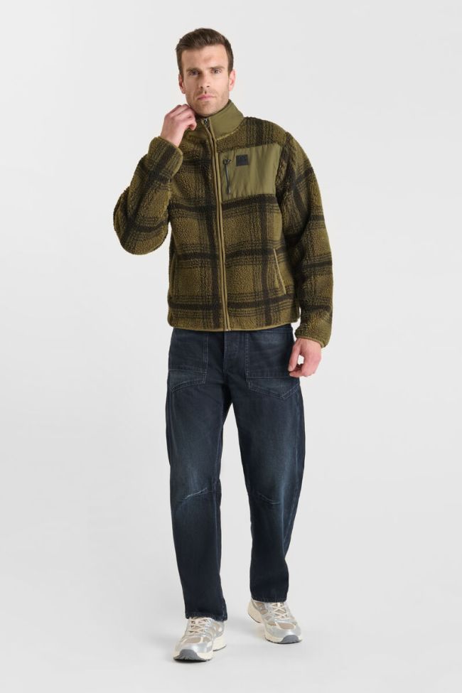 Ceral Checked Fleece Jacket in Dusty