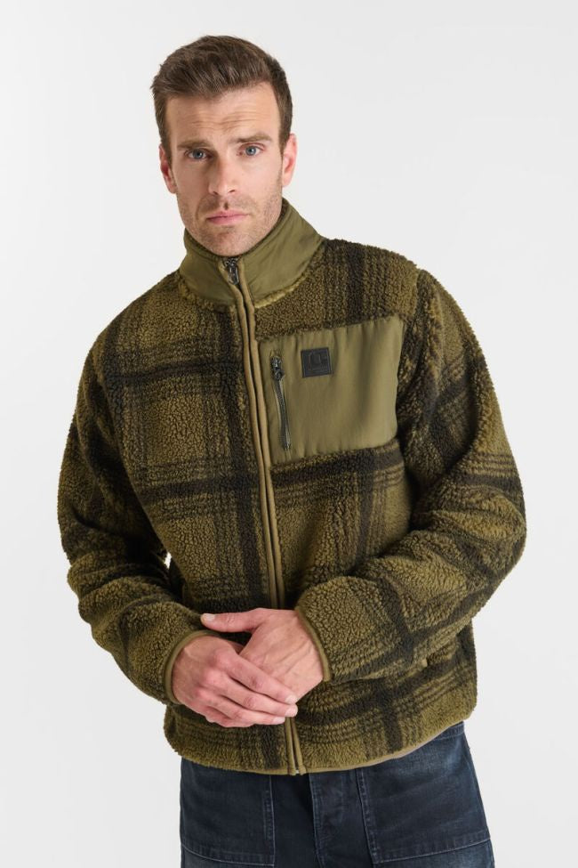 Le Temps des Cerises Ceral Checked Fleece Jacket Dusty | Buster McGee