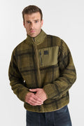 Le Temps des Cerises Ceral Checked Fleece Jacket Dusty | Buster McGee